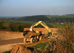 Excavations for the cutting by Havett farm