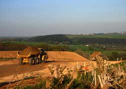 Moving the earth to another part of the site