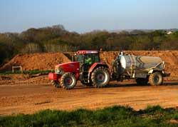 Water bowser keeping the dust down