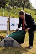 Paul Clark MP, Parliamentary under secretary of state, Department for Transport unveils the commerative plaque