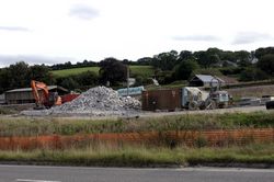 A38 - Looe Mills - demolishing the bungalow