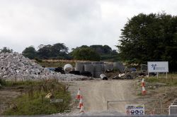 A38 - Looe Mills - demolishing the bungalow