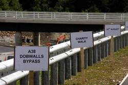 Charity walk signs