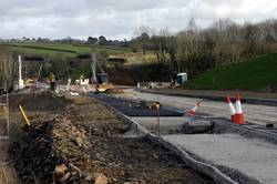 Moorswater distributor road kerb stones at Lantoom