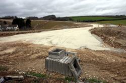 Slip road foundations at Petersfield