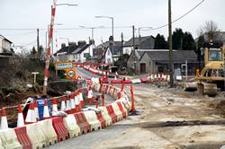 looking east towards Five lanes junction