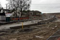 Looe Mills - Retaining wall for the Moorswater distributor road