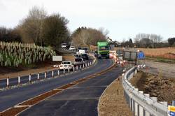 Moorswater distributor road rejoins Dobwalls hill