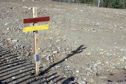 Slip road markers at Petersfield