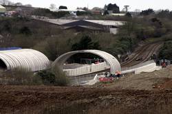 A390 railway bridge precasts