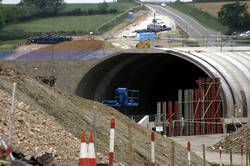 A390 railway bridge from the old A390