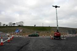 Traffic on the roundabout