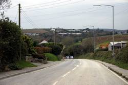 A38 - Five lanes - looking west down the A390