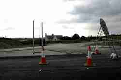 Traffic on the roundabout