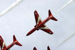 Red Arrows over Fowey