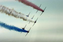 Red Arrows over Fowey