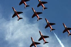 Red Arrows over Fowey