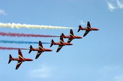 Red Arrows over Fowey