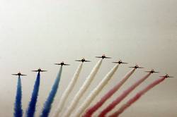 Red Arrows over Fowey