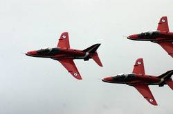 Red Arrows over Fowey