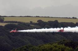 Red Arrows over Fowey