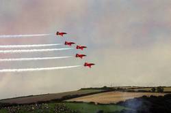 Red Arrows over Fowey