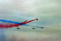 Red Arrows over Fowey