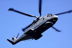 Royal Navy Merlin over Dartmouth