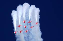 Red Arrows over Dartmouth