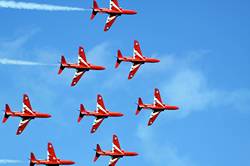 Red Arrows over Dartmouth