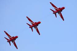 Red Arrows over Dartmouth