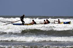 Surf rowing - Saunton Sands