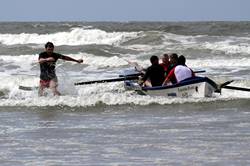 Surf rowing - Saunton Sands