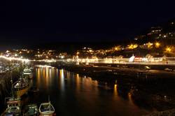 Christmas lights on the East Looe River