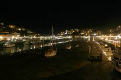 Christmas lights on the East Looe Rivere