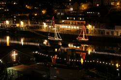 Christmas lights on the East Looe River