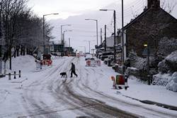 Dobwalls village in the snow