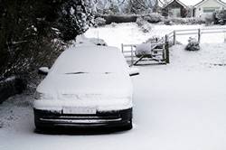 Dobwalls village in the snow