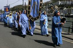 procession along West Looe Quay