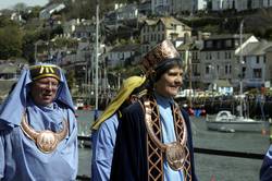 procession along West Looe Quay