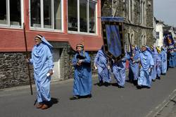 procession along West Looe Quay