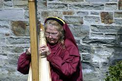 Harpist in the Rose garden