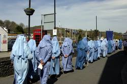 procession along Fore Street