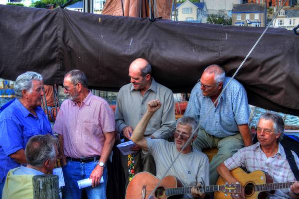 2011 Looe Lugger Regatta - Wreckers Sea Shanty men on FY7 Our Daddy - © Ian Foster / fozimage