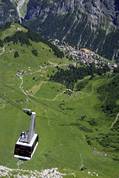 Cable car leaving the Birg