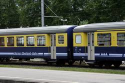 train from Lauterbrunnen and Grindelwald arrives