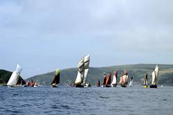 Looe Lugger Regatta - start of the first race