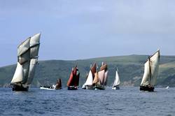 Looe Lugger Regatta - start of the first race