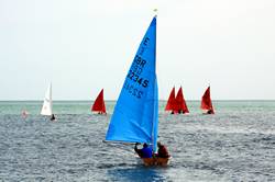 Sailing out into Looe Bay