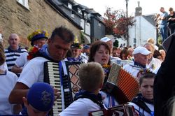 Padstow institute - Blue Ribbon Oss supporters